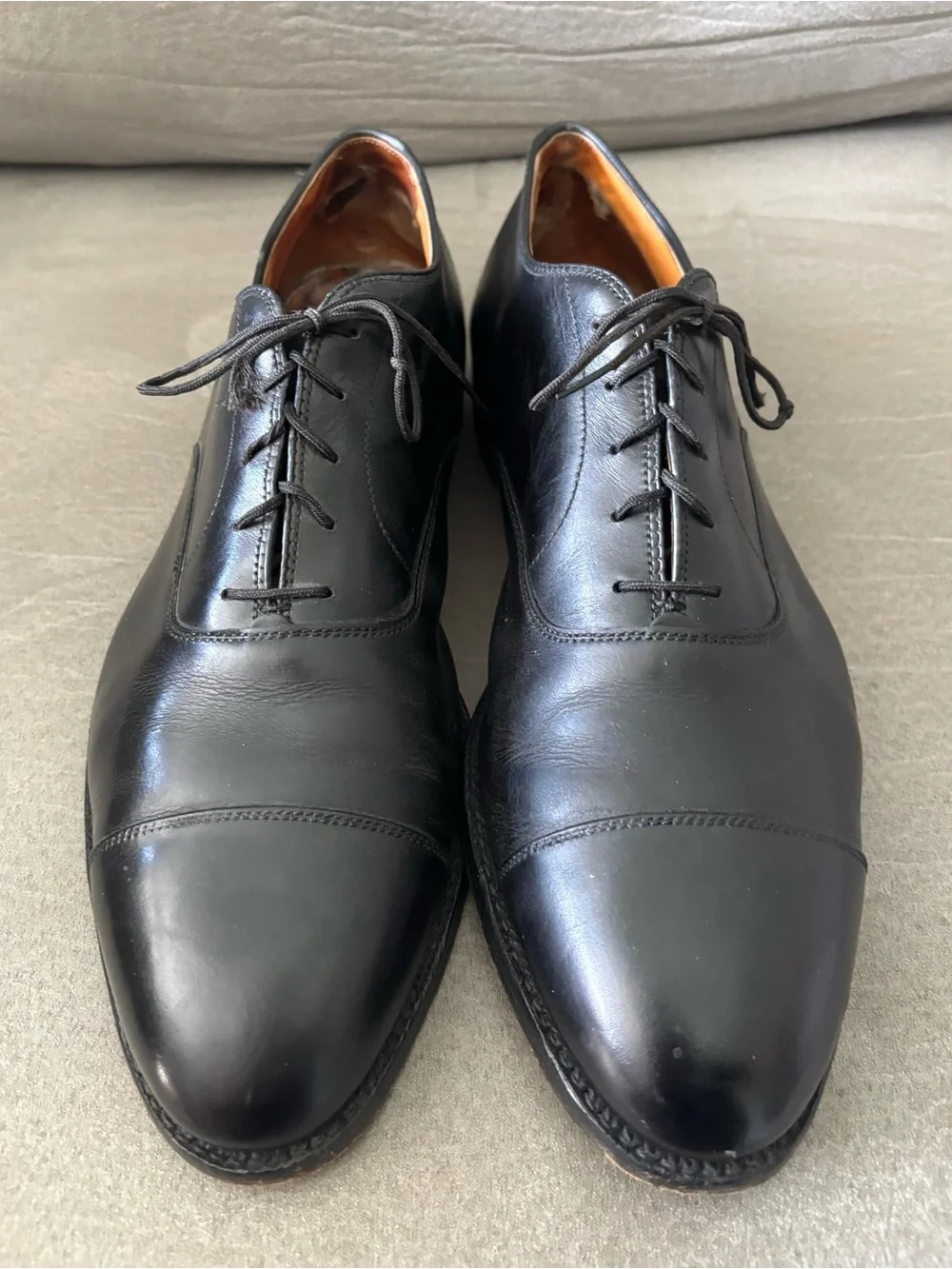 Alden 907 Straight Tip Bal Oxford Black Mens 11.5 A/C Leather Dress Shoes